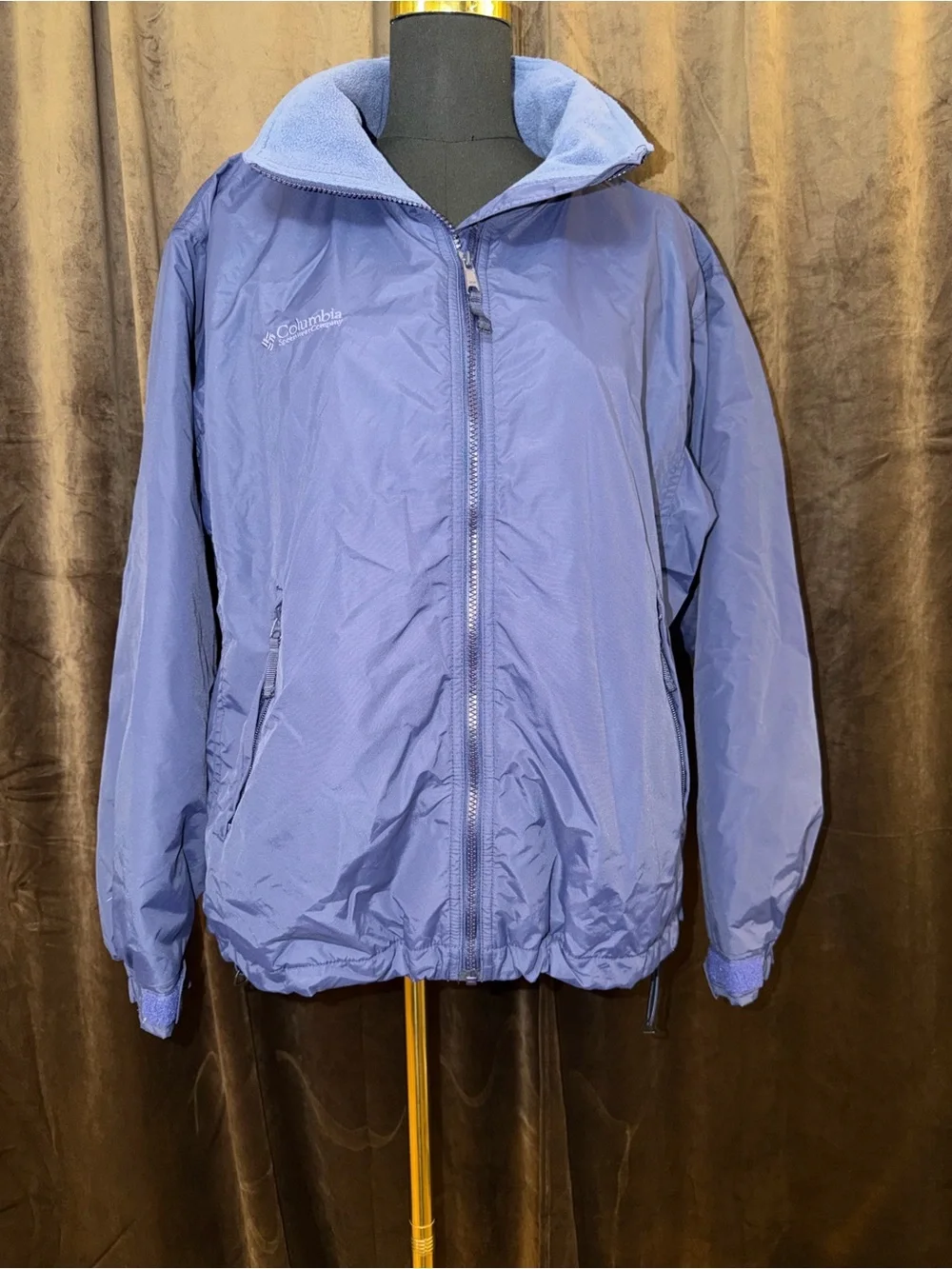 Columbia Lavender Blue Lightweight Fleece Lined Jacket